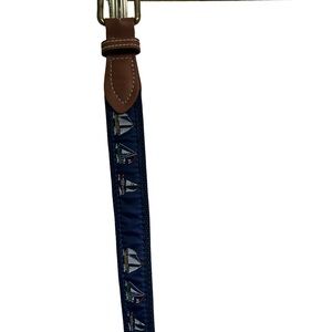 Vintage Skipper’s Nautical Blue and Brown Belt 48